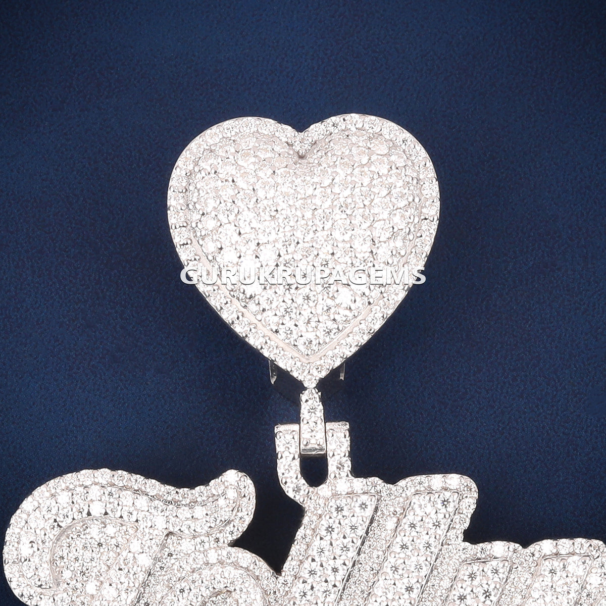 Custom Iced Out Folly Script Name Hip Hop Pendant with Lab Grown Diamonds