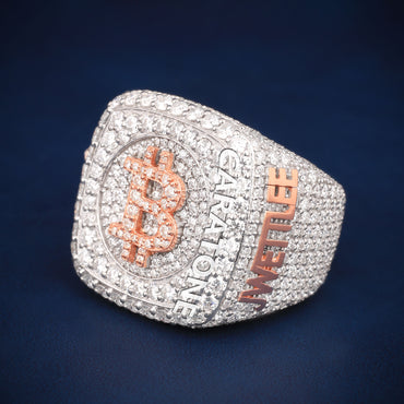 Hip hop diamond custom made iced out championship ring