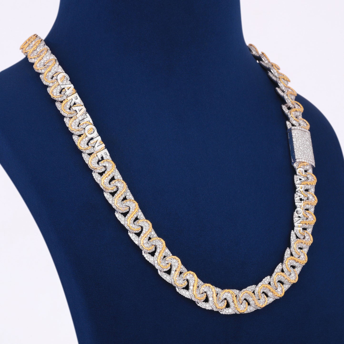 12mm Infinity Link Gold Chain Iced Out Diamond Silver Yellow Gold Rappers Custom Expensive Chains Necklaces for Mens