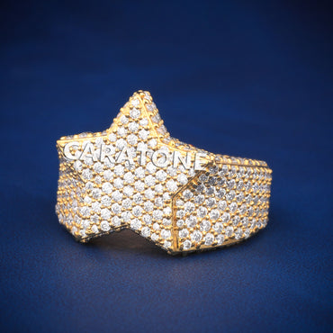 Hip hop diamond ring round cut luxury for mens and women