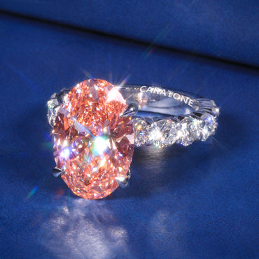 Elegant Oval Diamond Solitaire Ring in White Gold