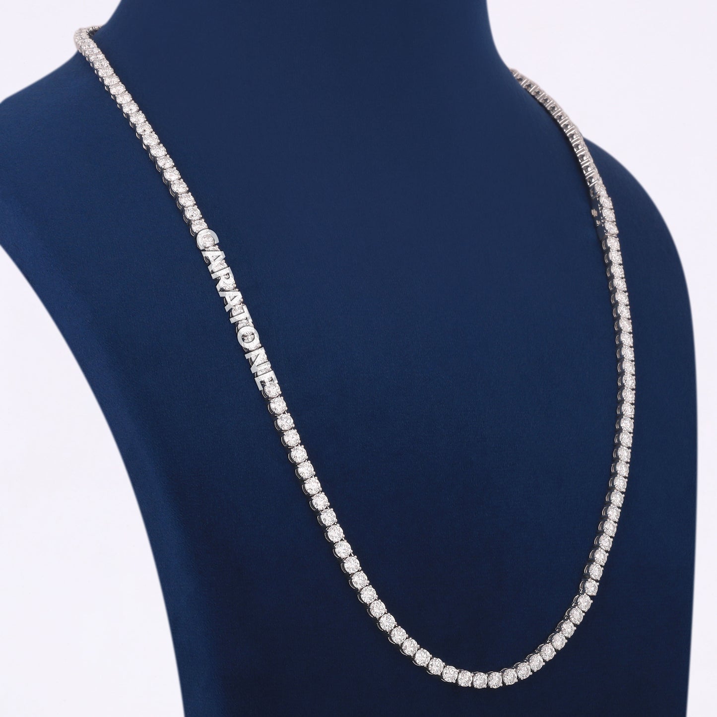 Luxury Diamond Tennis Necklace 24 Inch 4mm Perfect for Mens Womens Daily Wear