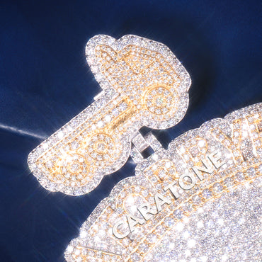 Custom Hip Hop CFE Pendant with 3D Glory Boyz Lettering and Truck Design