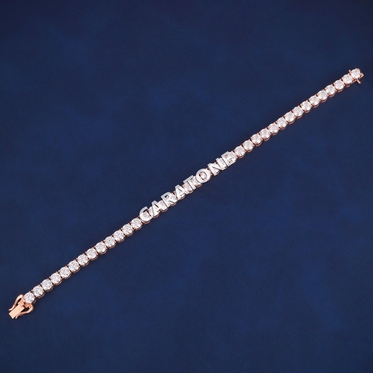5.2 mm Rose Gold Tennis Bracelets 14k gold Lab Diamond Customizable Bracelets for Her & Him