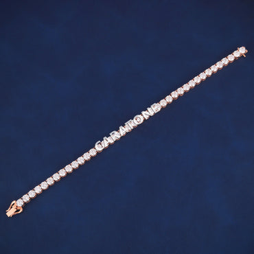 5.2 mm Rose Gold Tennis Bracelets 14k gold Lab Diamond Customizable Bracelets for Her & Him