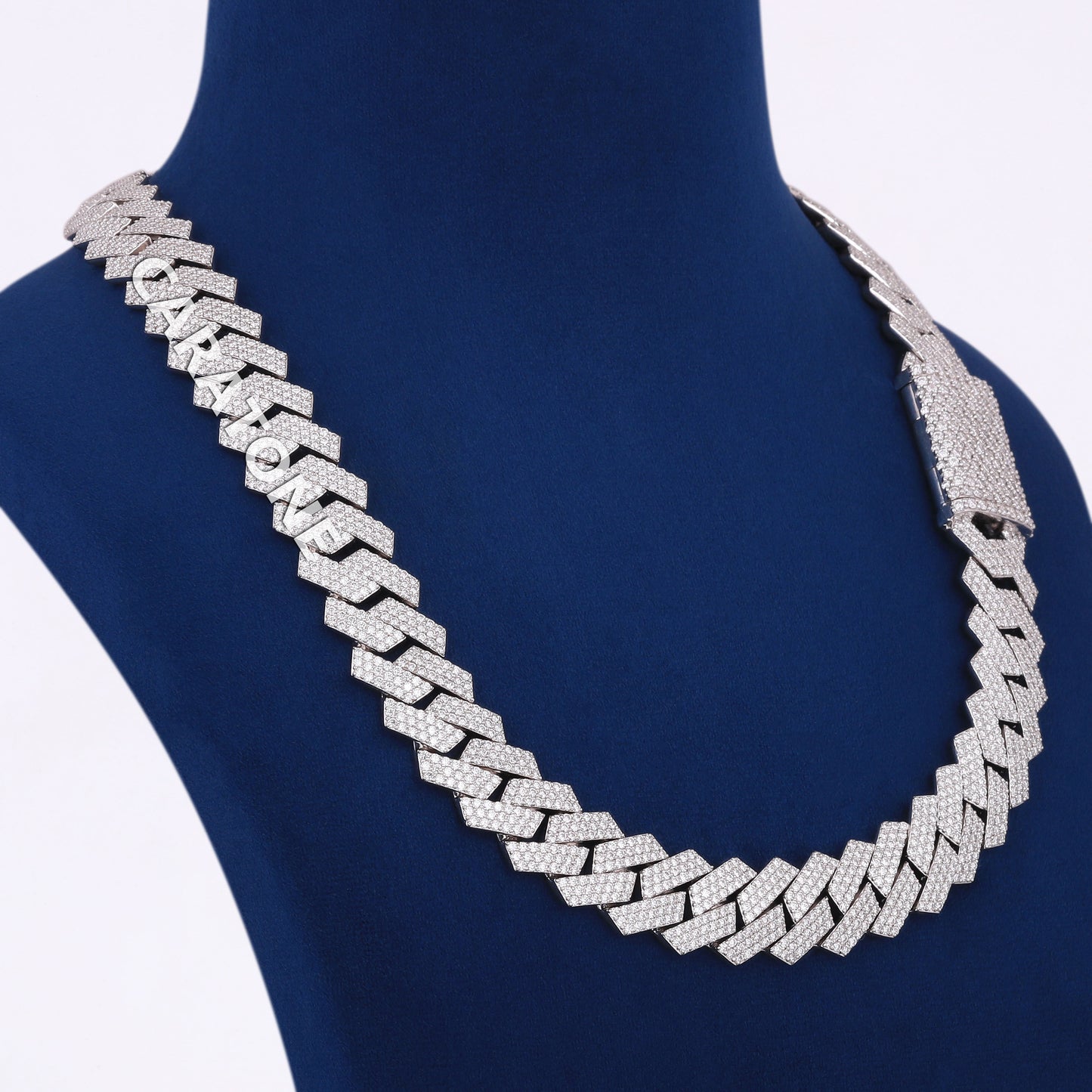 Customize Hip Hop Chains 22 inch 16mm Silver VVS Diamond Most Expensive Gold Chain in the World