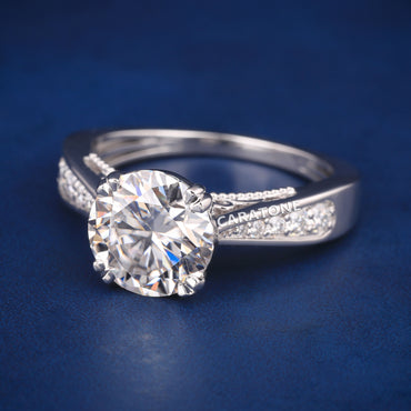 Custom 925 Sterling Silver Moissanite Engagement Ring for Women