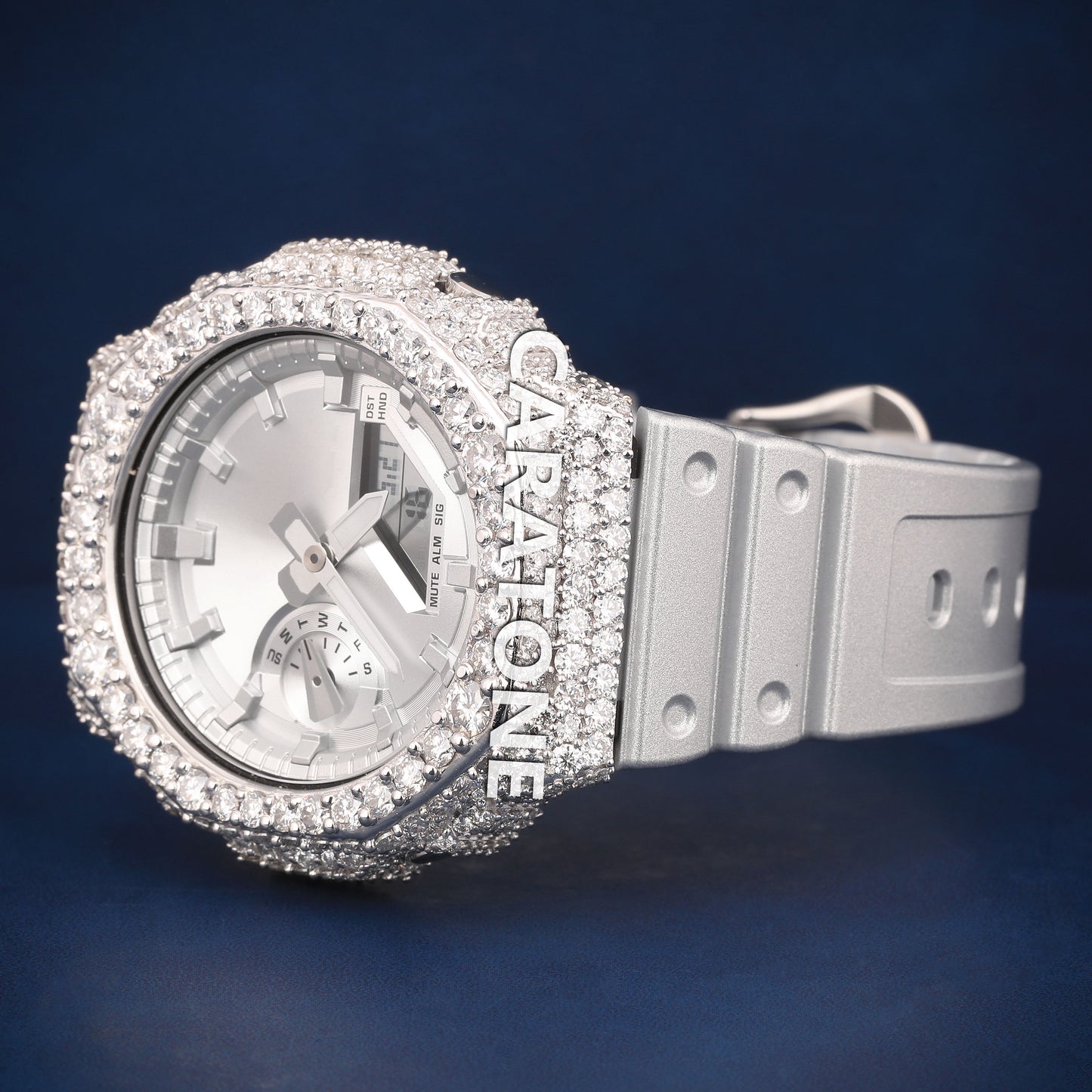 Full iced out without dial Hip hop branded watch with D VVS Clarity and Diamond tester passed