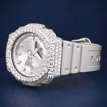 Full iced out without dial Hip hop branded watch with D VVS Clarity and Diamond tester passed