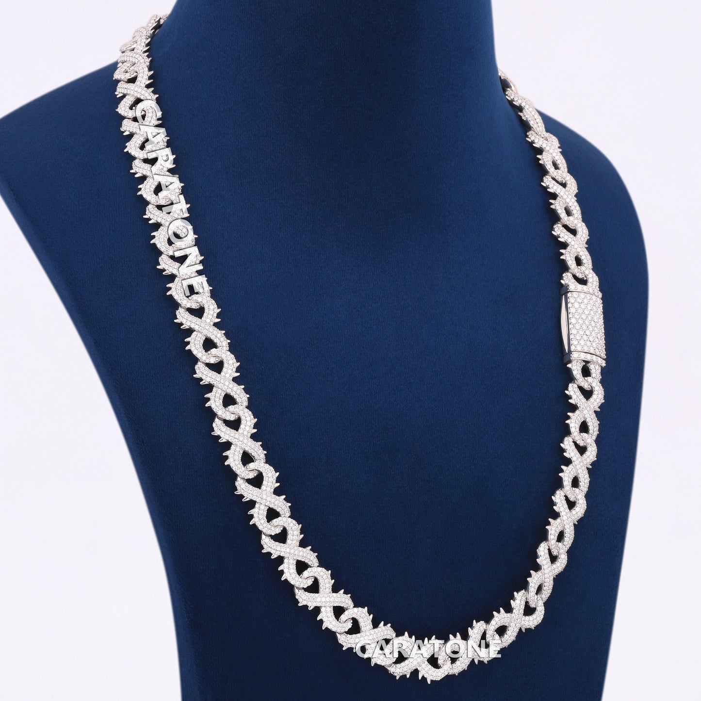 22 inch 10 mm stylish infinity cuban diamond chain