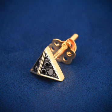 14KT Gold Lab-grown Diamond VVS Clarity Triangle Stud Earrings