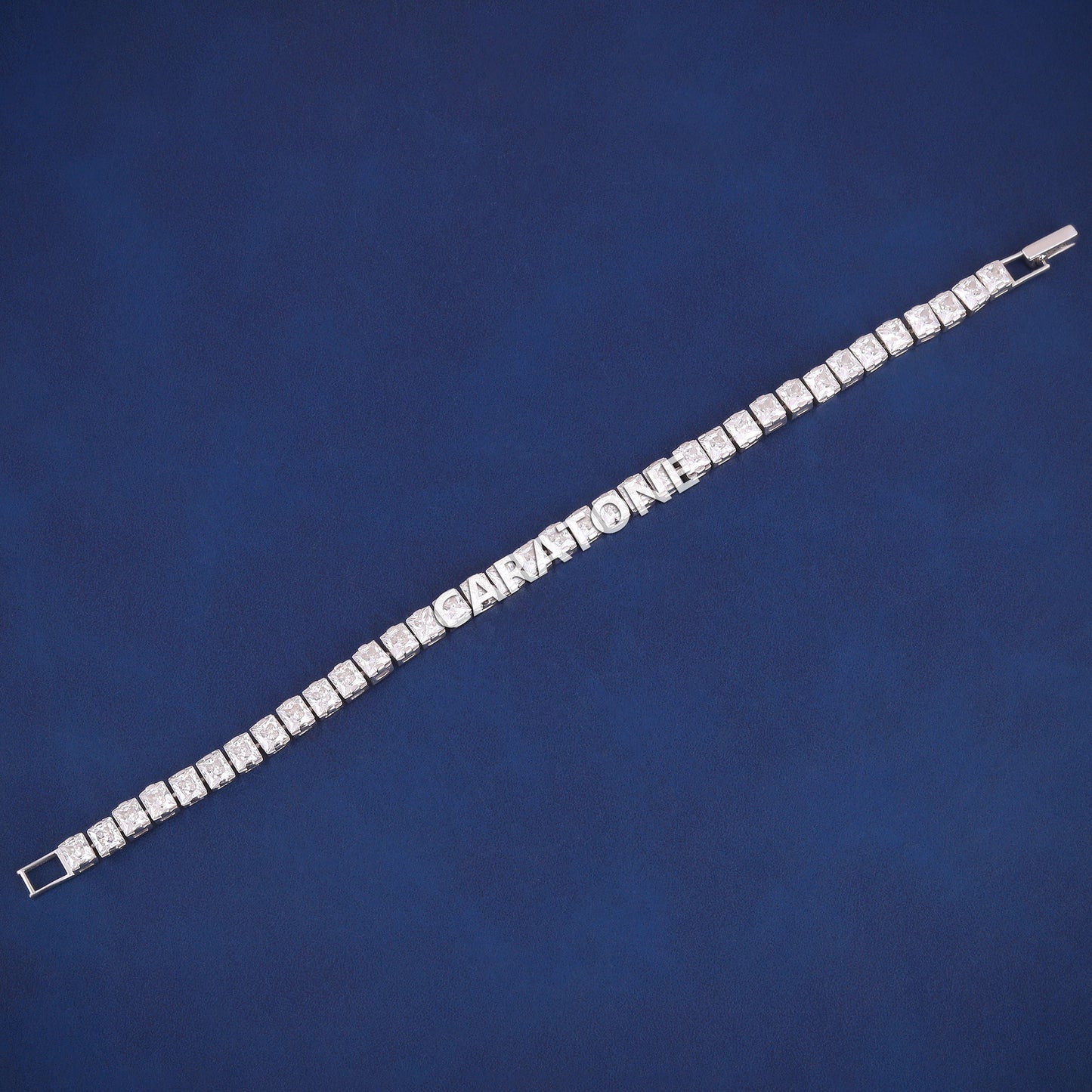 7 inch 5mm Princess Cut Diamond 925 Sterling Silver Custom Luxury Tennis Bracelets for Unisex