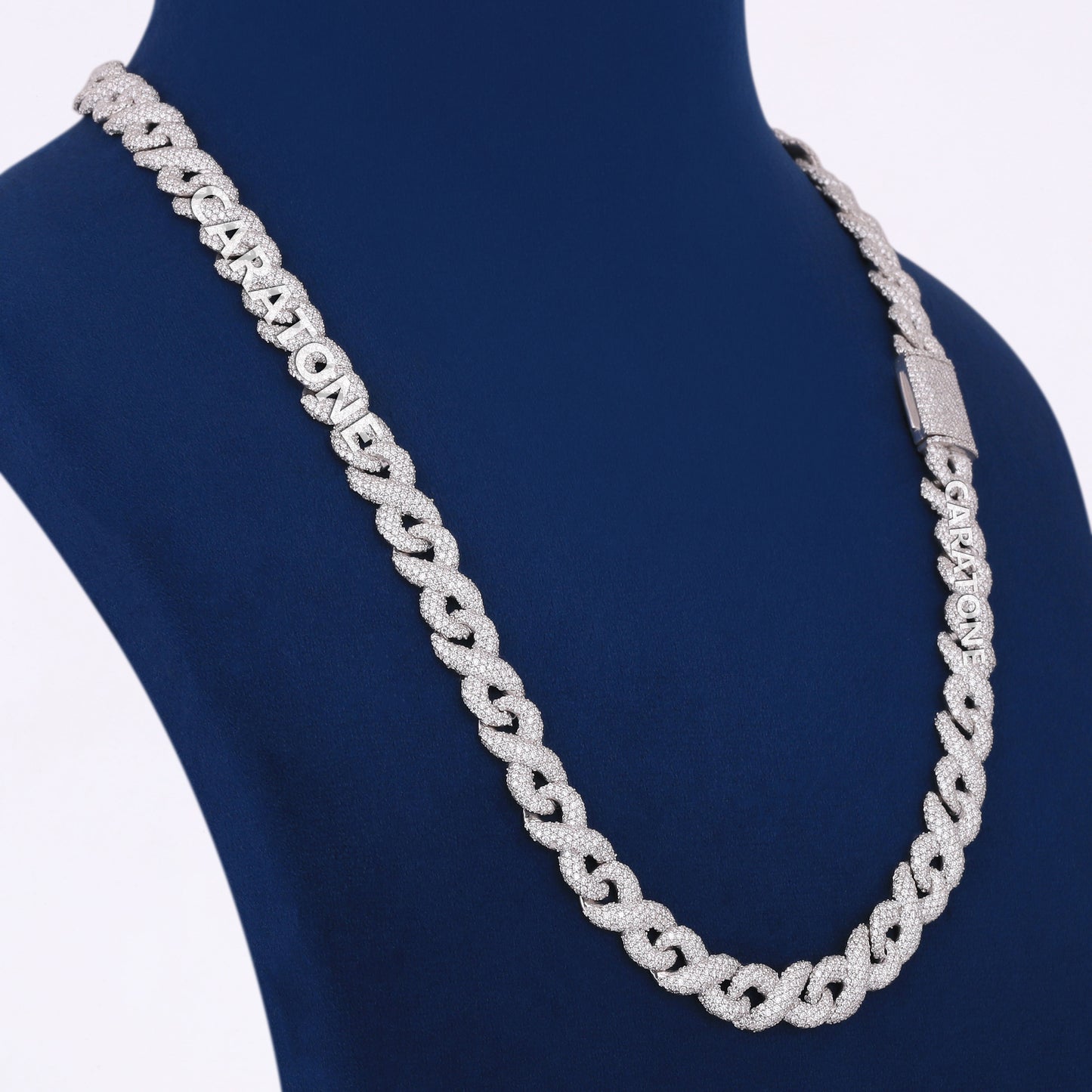 22 inch 19mm Custom Full Iced Out Diamond Infinity Silver Chain Buy New Cuban Link Infinity Chain Necklace