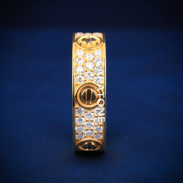 Hip hop band type diamond ring for men and women
