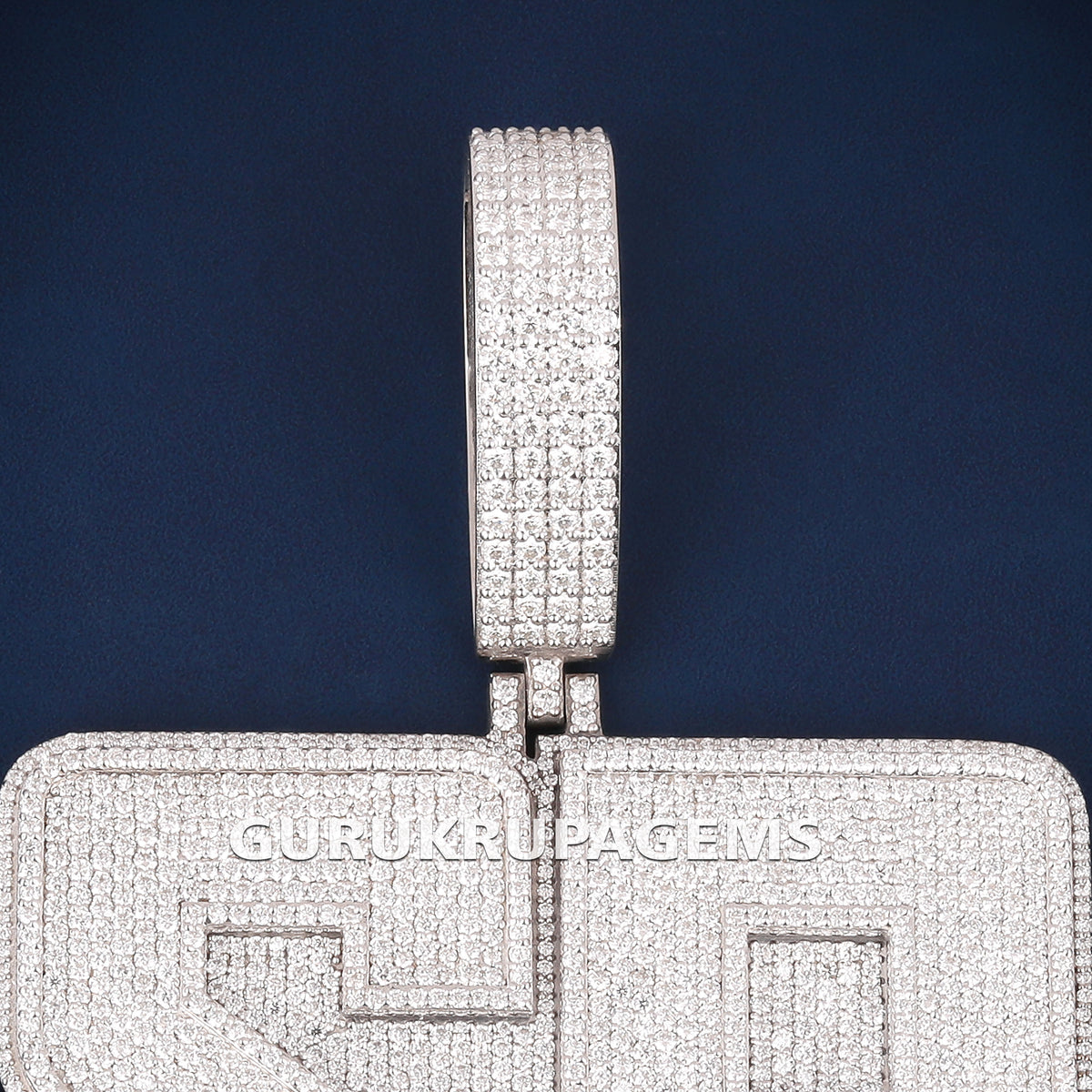 Custom Iced Out SP Initial Hip Hop Pendant with Lab Grown Diamonds