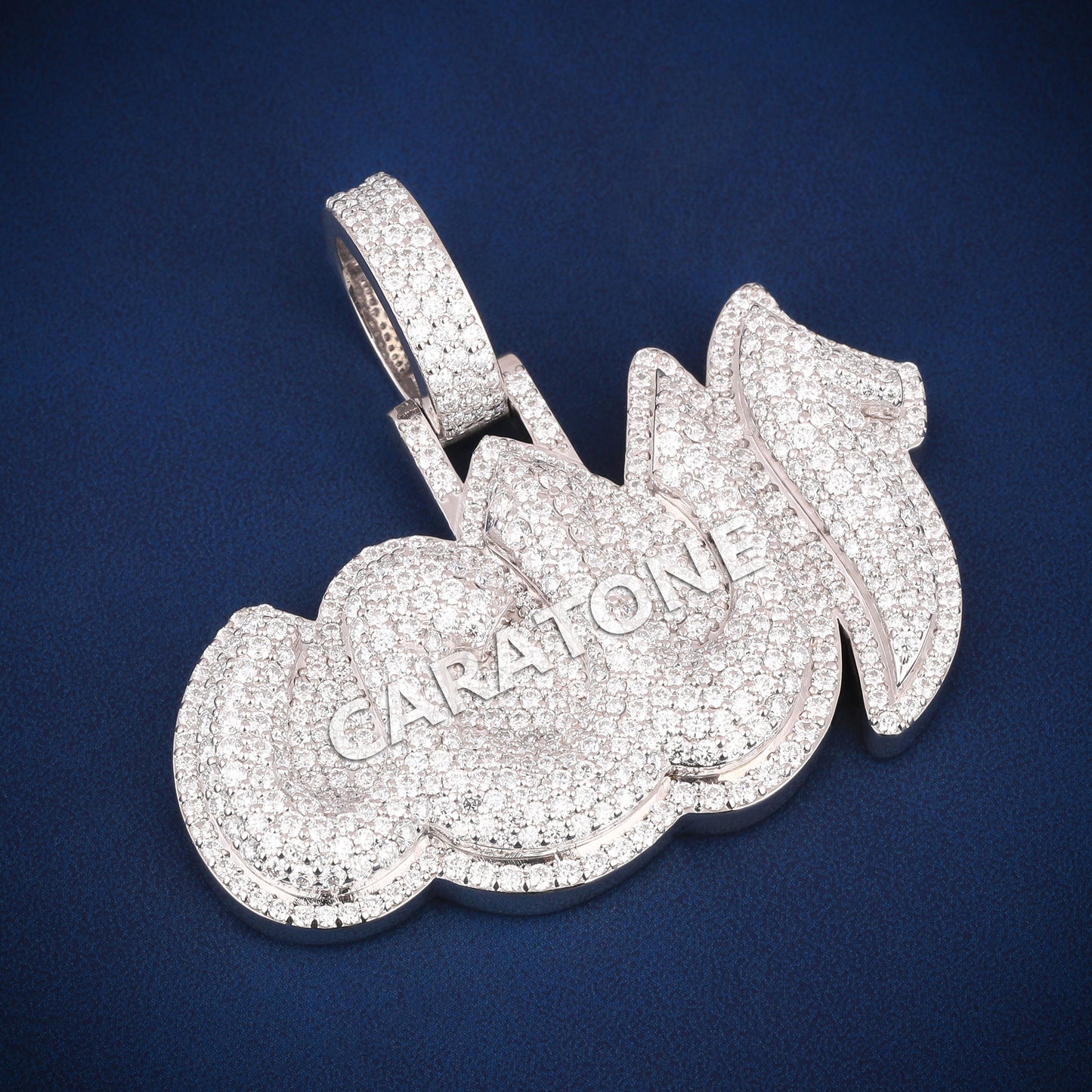Custom arabic hip hop diamond 14kt lab pendant d vvs