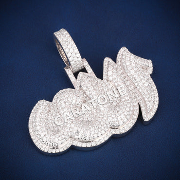 Custom arabic hip hop diamond 14kt lab pendant d vvs