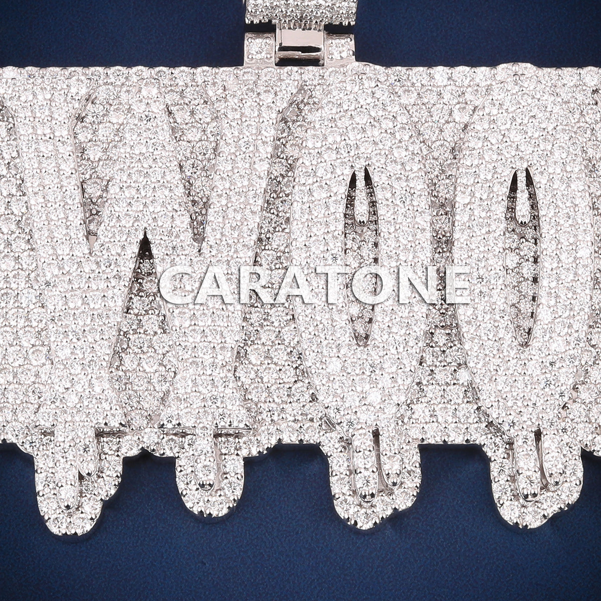 Custom Iced Out Dripping Graffiti Name Hip Hop Pendant with Lab Grown Diamonds