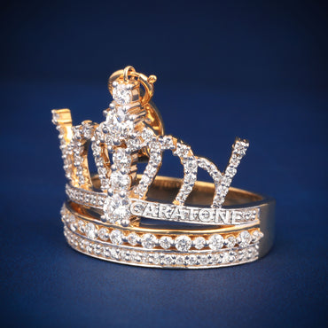 Crown hip hop ring for men and women d vvs clarity