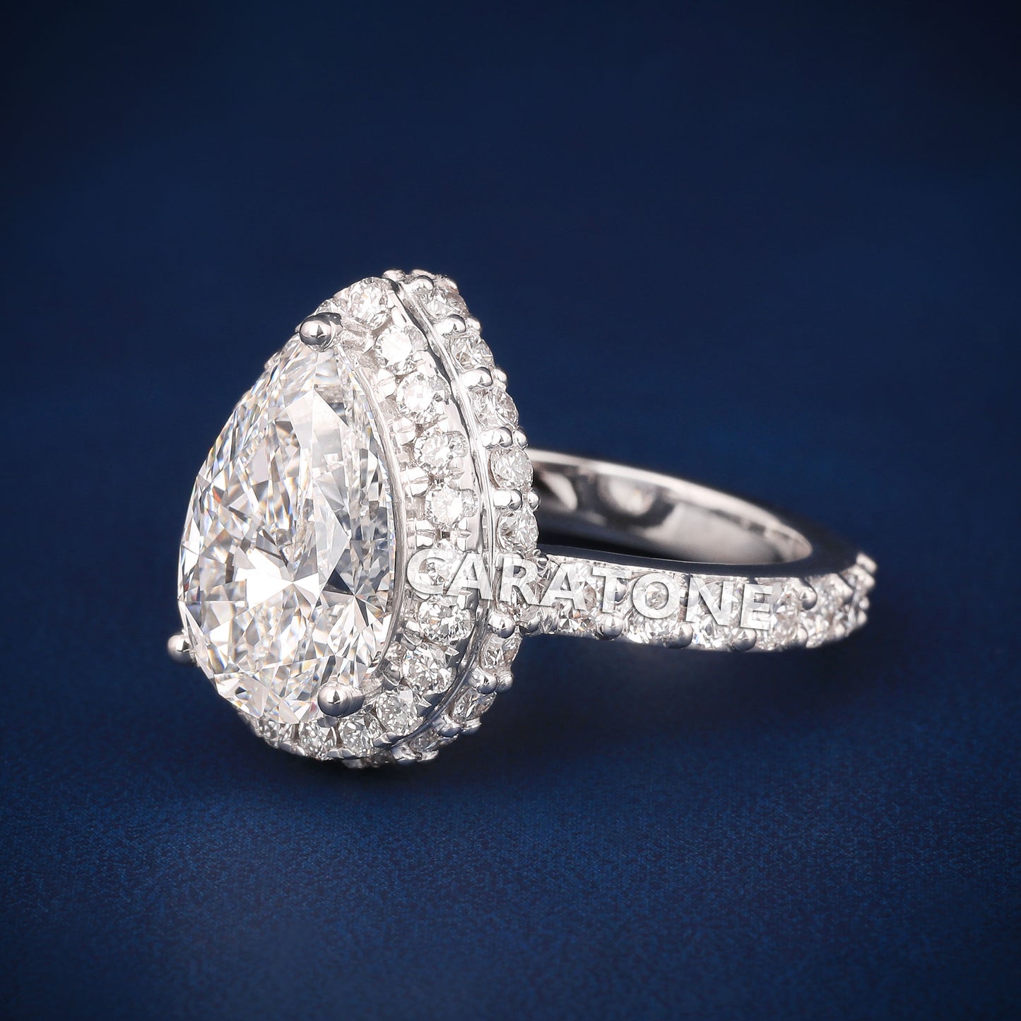 6 Carat Diamond Solitaire Pear Ring For Proposal