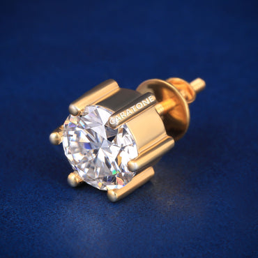 Daily Wear Lab Diamond 14 Kt Gold Studded Diamond Women's Earring
