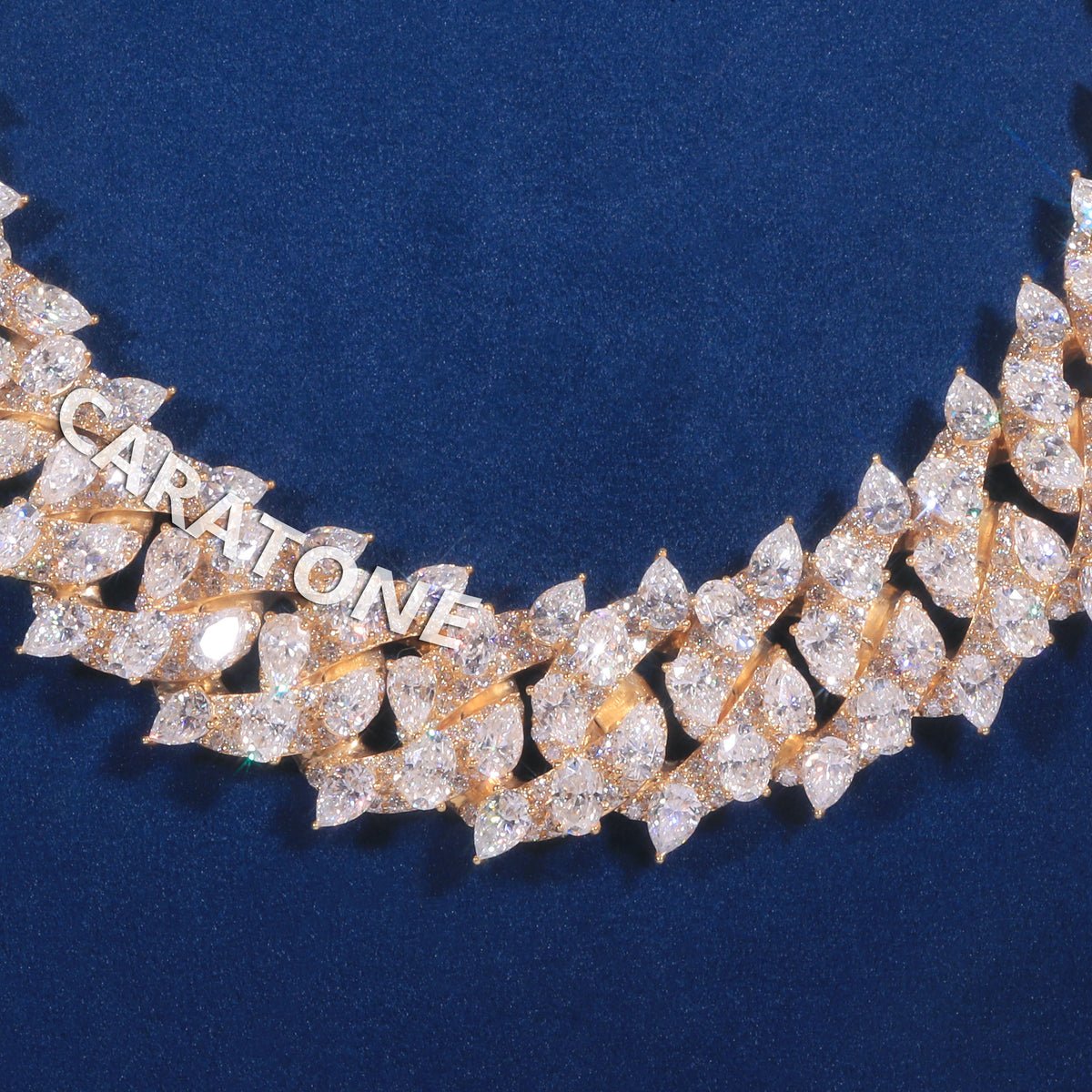 22 Inch 18 MM Signature Custom Cuban Chain Yellow Gold Tone