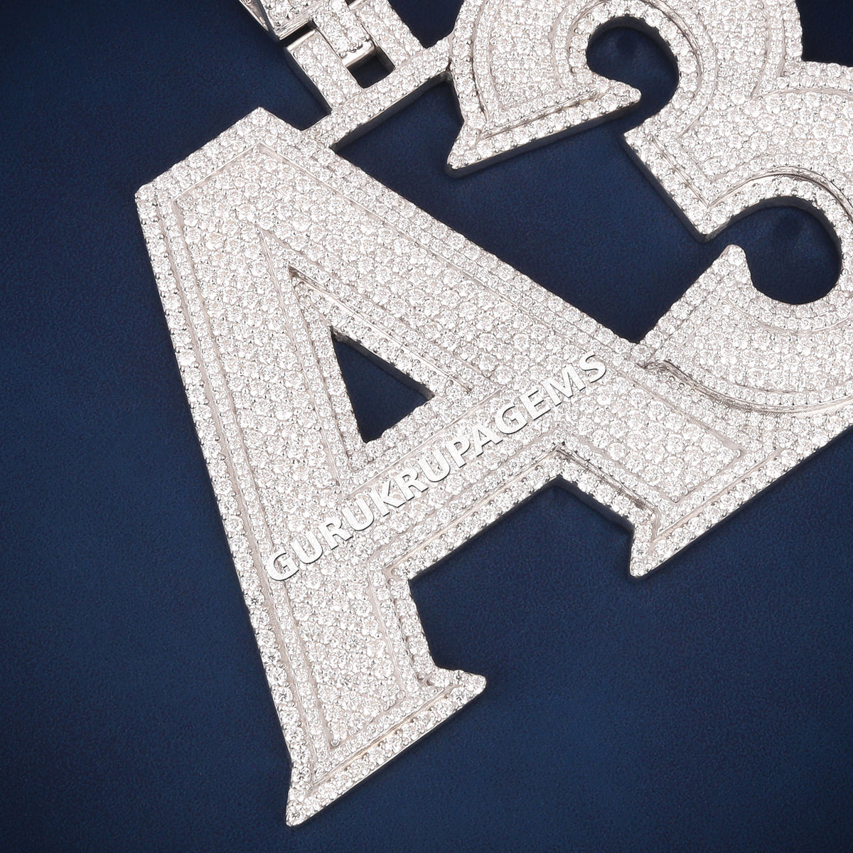 Custom Iced Out A3 Initial Hip Hop Pendant with Lab Grown Diamonds