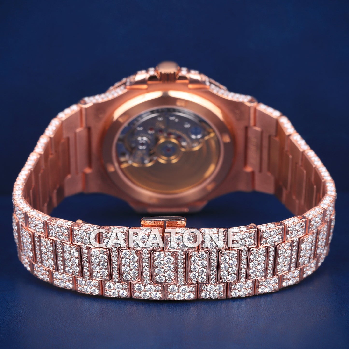 41mm Baguette Diamond Rose Dial Fully Iced Out Most Expensive Watches for Women