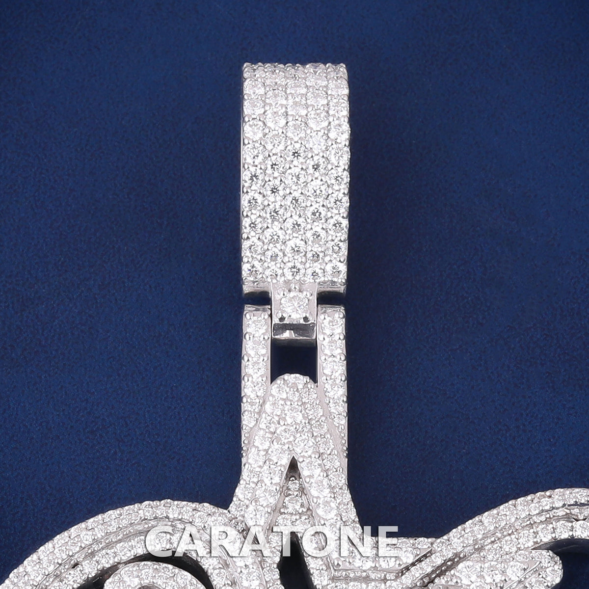 Custom Iced Out A Star Hip Hop Pendant with Lab Grown Diamonds