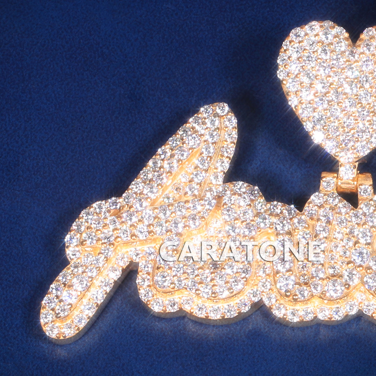 Custom Iced Out Adore Me Script Name Hip Hop Pendant with Lab Grown Diamonds