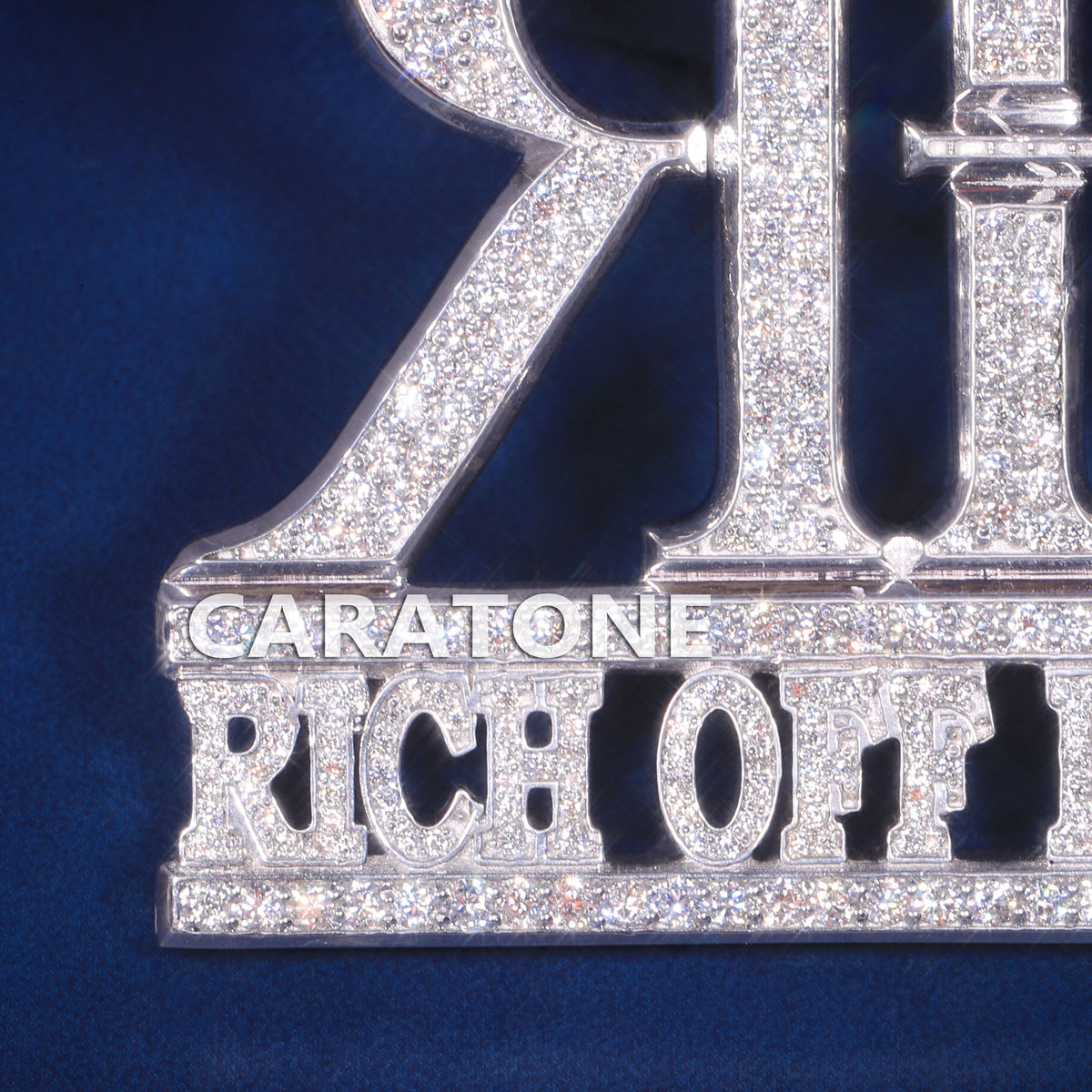 Custom Iced Out Rich Off Resids Hip Hop Pendant with Lab Grown Diamonds