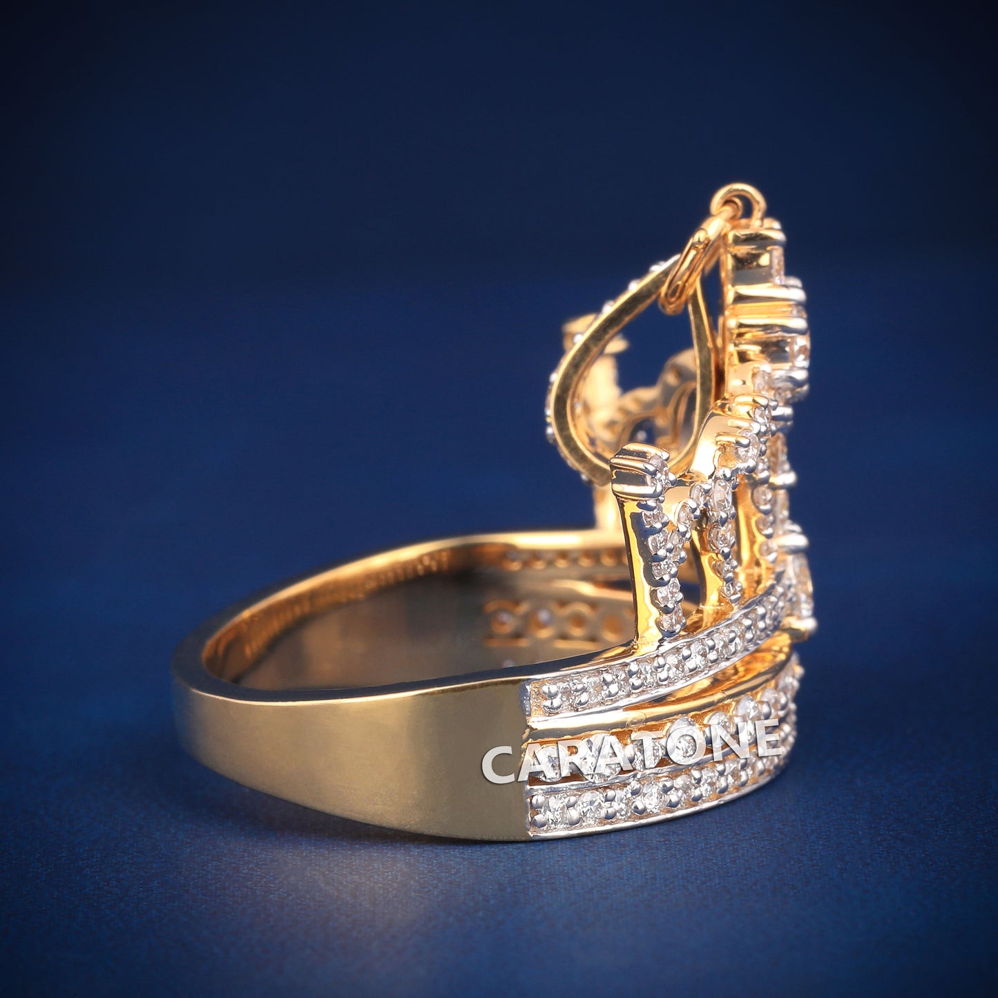 Crown hip hop ring for men and women d vvs clarity