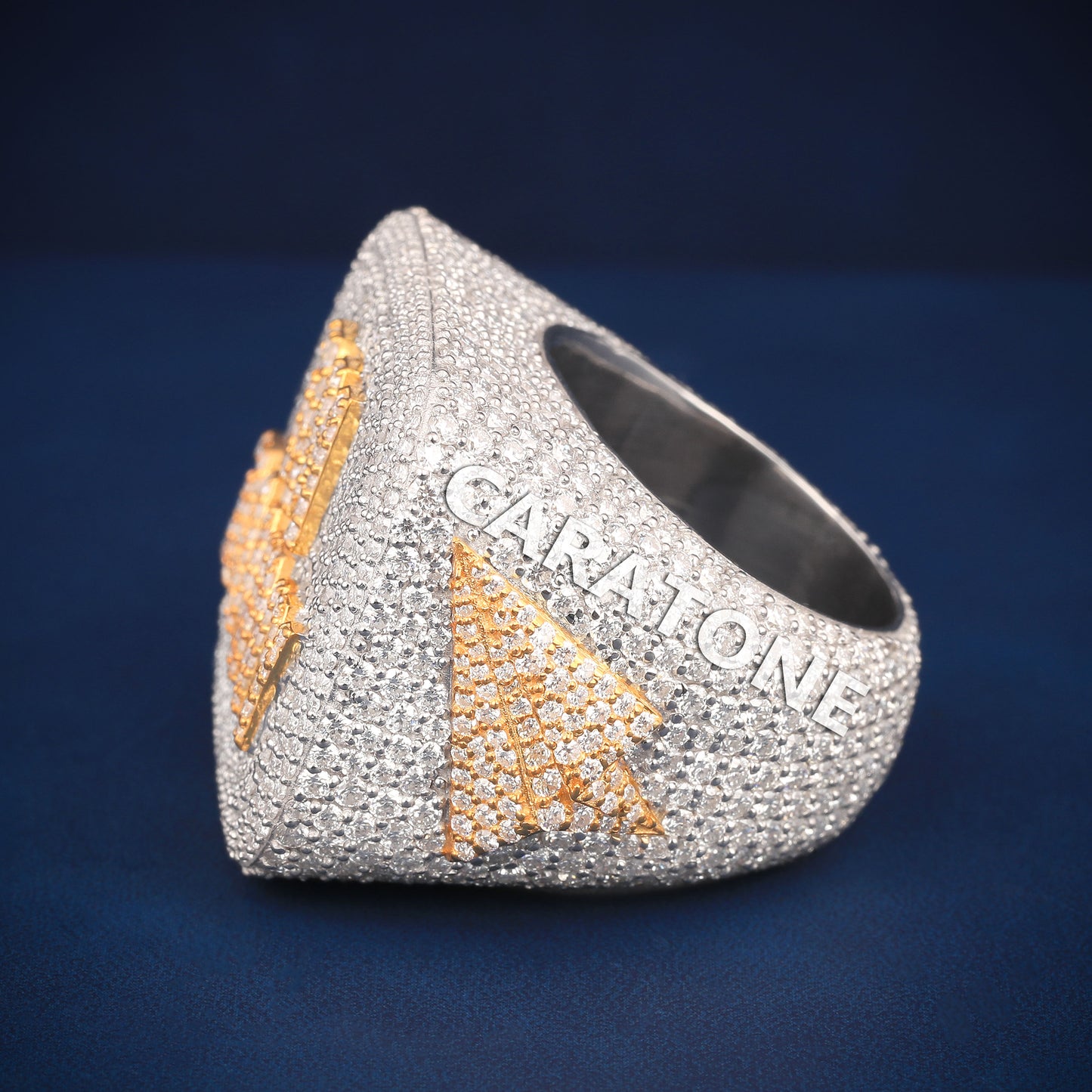Custom name and logo designer hip hop diamond ring