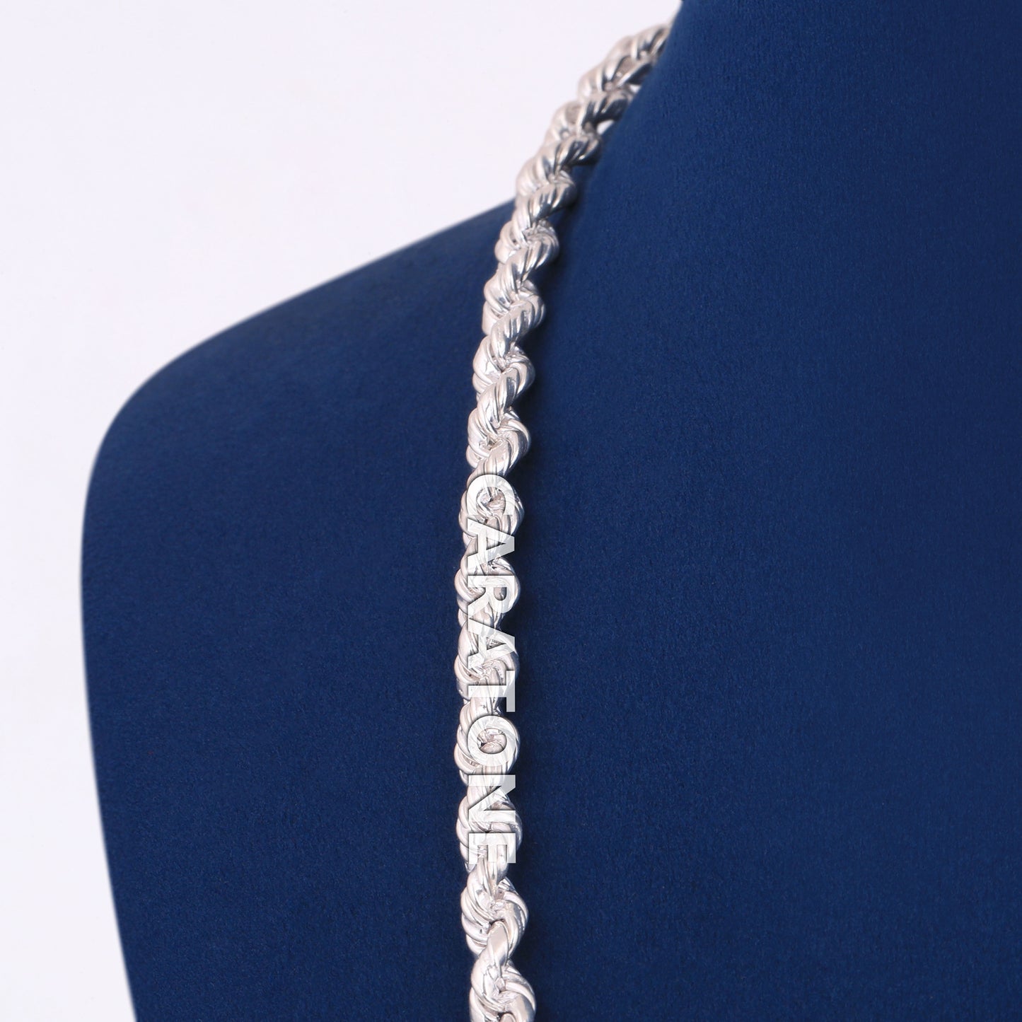 Buy 5mm 925 Sterling Silver Heavy Rope Chain Necklace in Mens Womens 20 inch Iced Gold Rope Chain Necklace