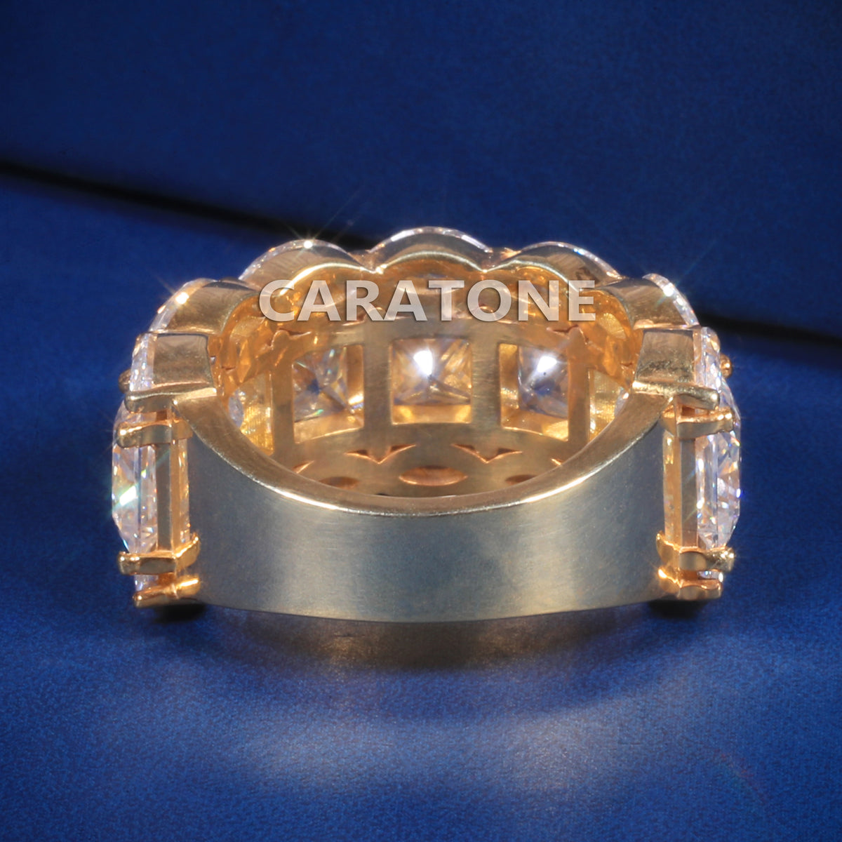 Designer Marquise & Princess Cut Lab Grown Diamond Wide Band Ring