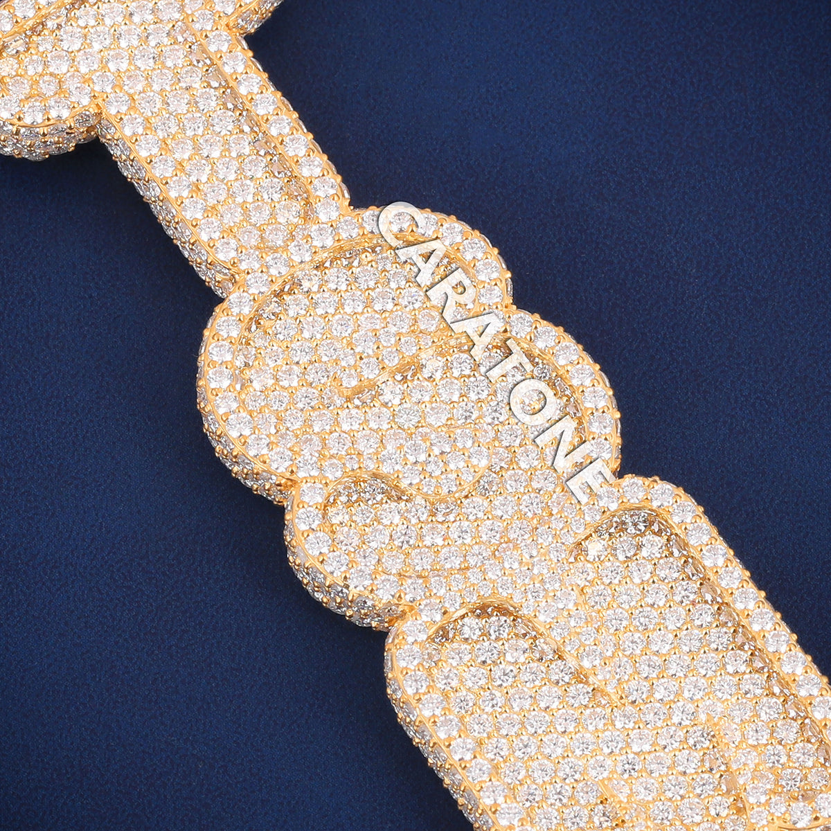 Custom Iced Out TSM Vertical Hip Hop Pendant with Lab Grown Diamonds