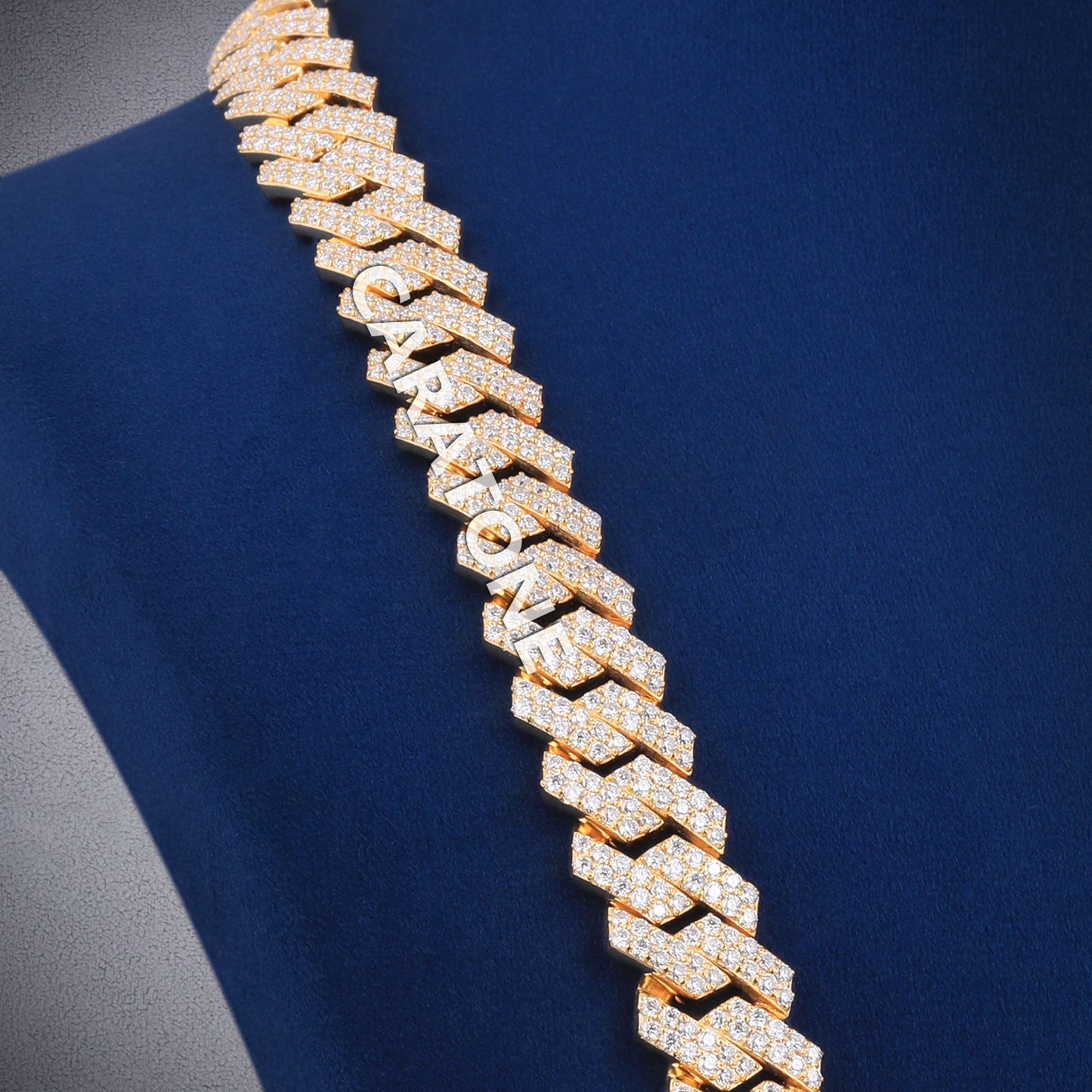 22 inch 14mm Cuban Link Diamond Chain Different types of Necklace Custom Chains Yellow Gold Plated Best Necklace