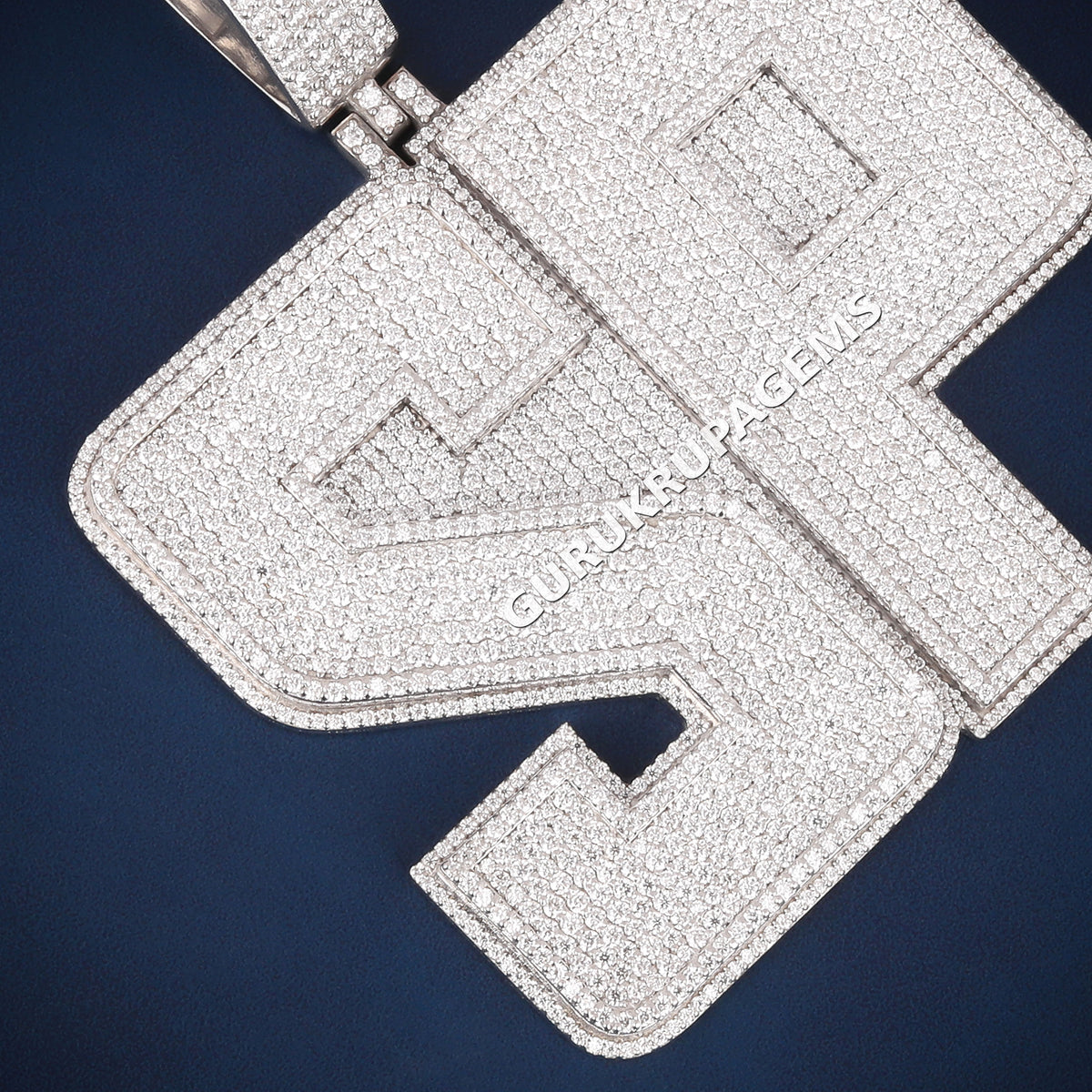 Custom Iced Out SP Initial Hip Hop Pendant with Lab Grown Diamonds