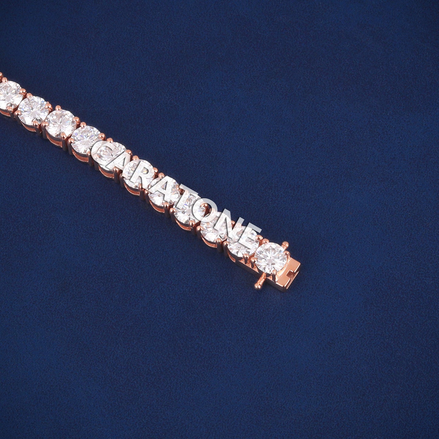 5.2 mm Rose Gold Tennis Bracelets 14k gold Lab Diamond Customizable Bracelets for Her & Him
