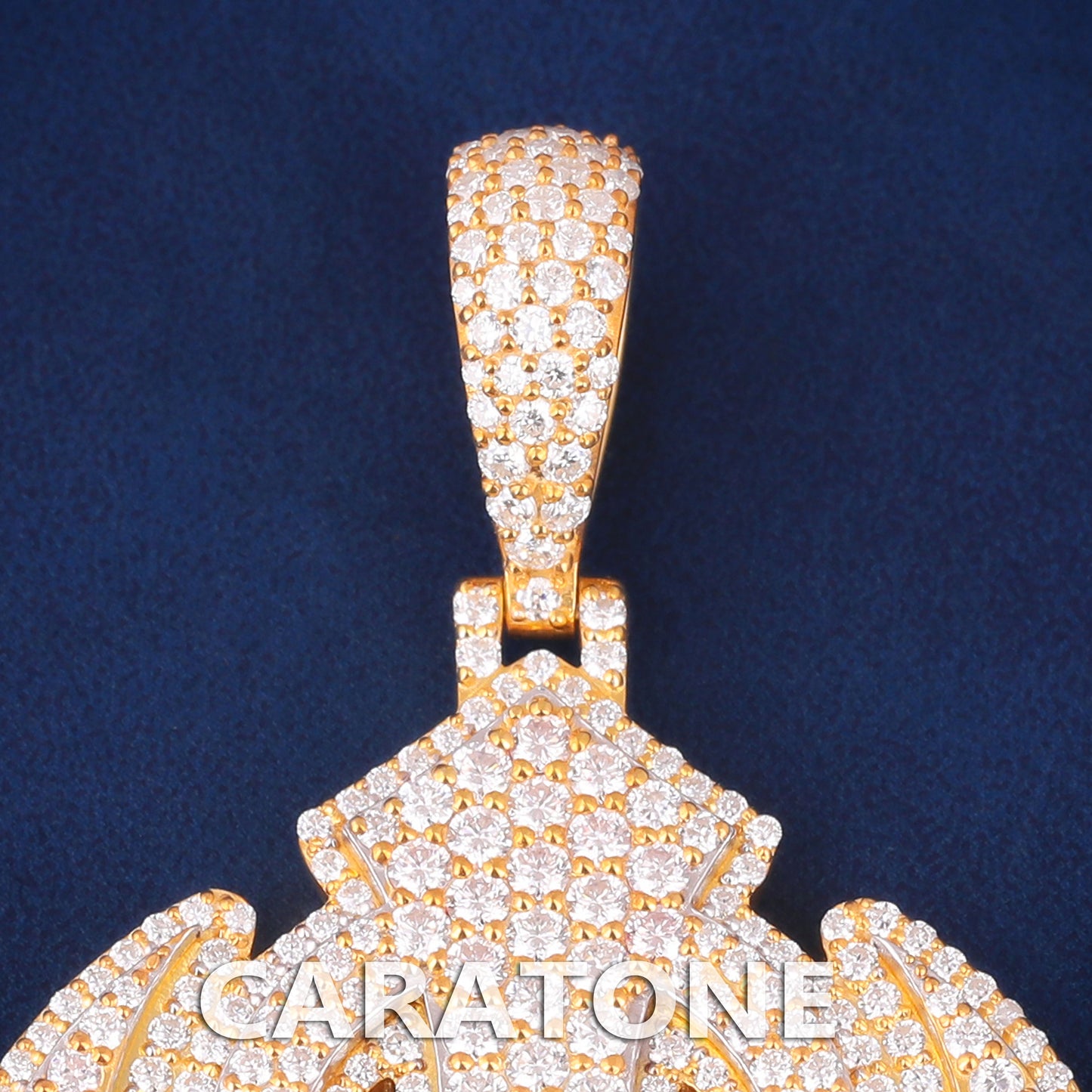 Buy Fully Iced Out Lab Grown Diamond 14kt Gold New Customized Sikh Khanda Pendants Necklace Mens Womens