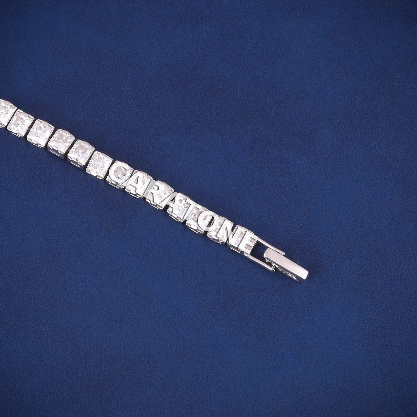 7 inch 5mm Princess Cut Diamond 925 Sterling Silver Custom Luxury Tennis Bracelets for Unisex