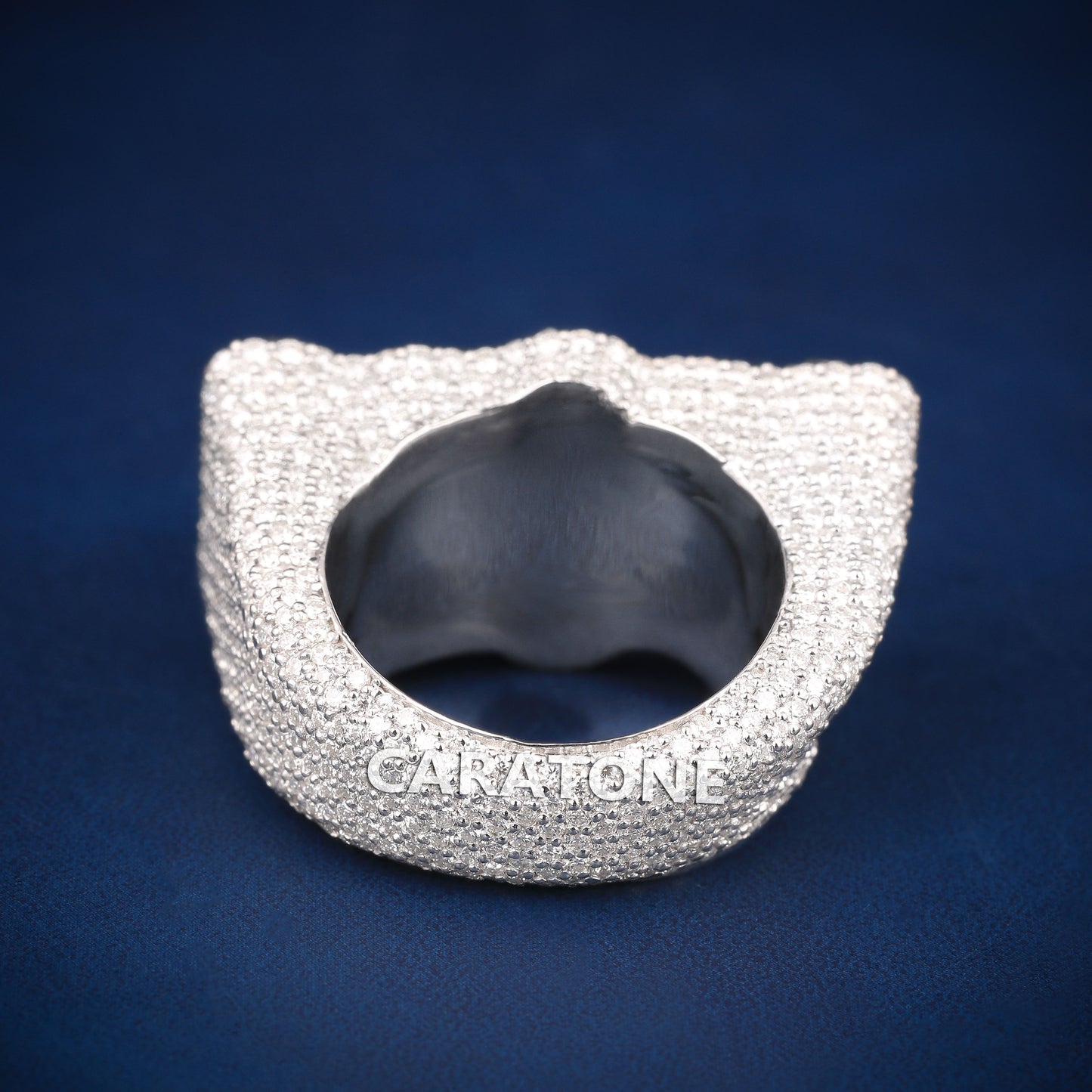 Initial letter hip hop diamond ring with d vvs clarity