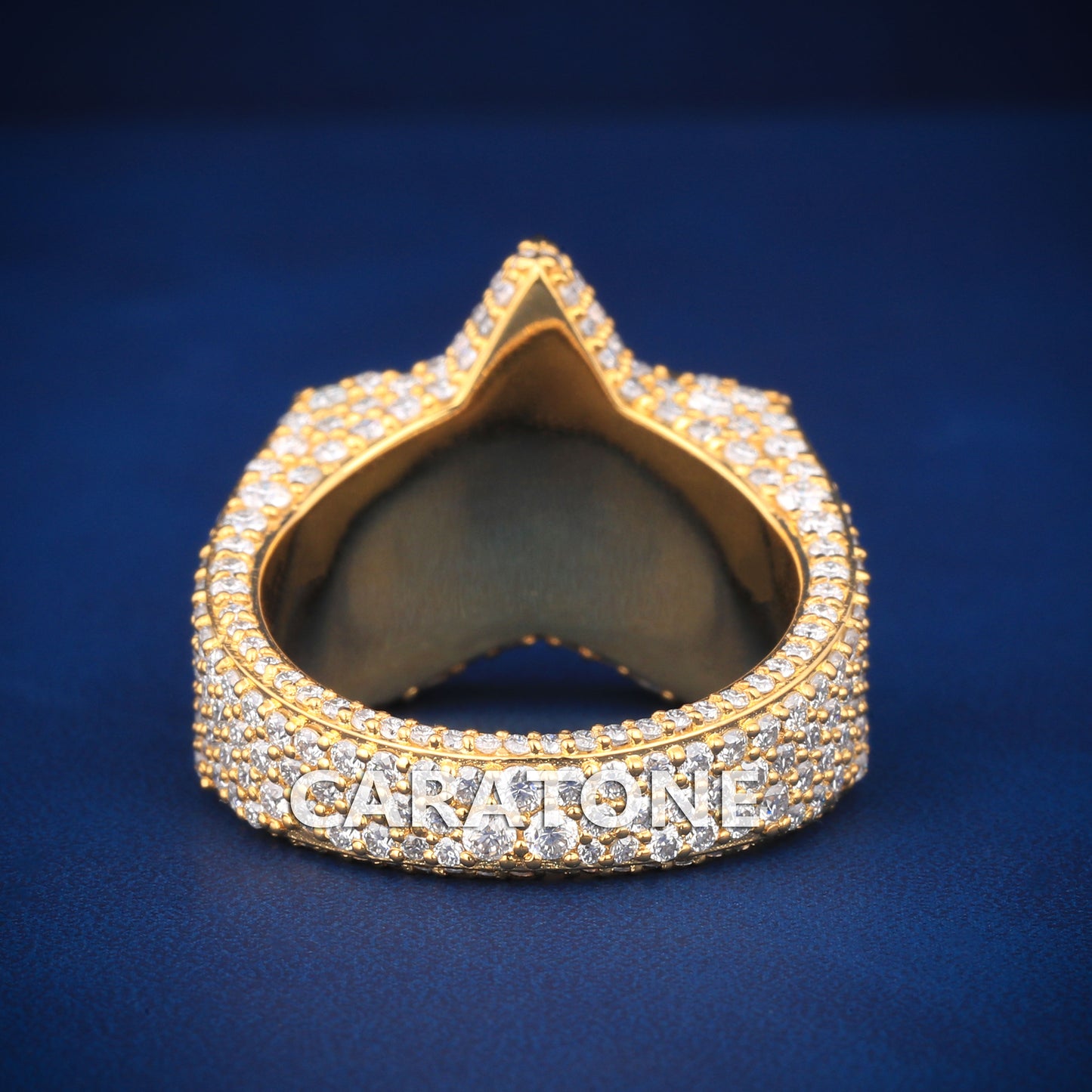 Hip hop diamond ring round cut luxury for mens and women