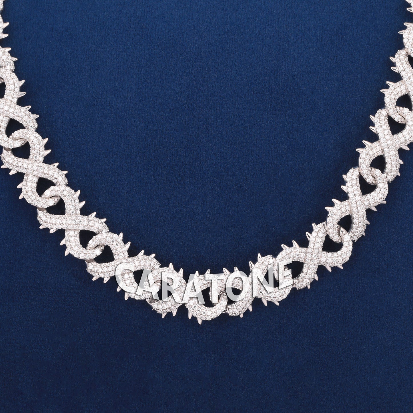 22 inch 10 mm stylish infinity cuban diamond chain