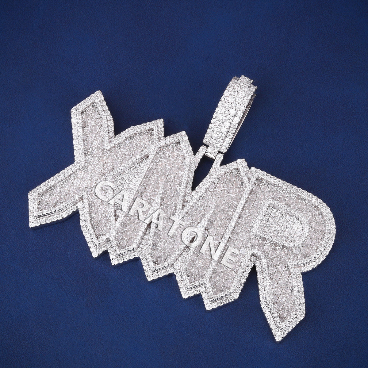 Custom Iced Out XMR Hip Hop Pendant with Lab Grown Diamonds