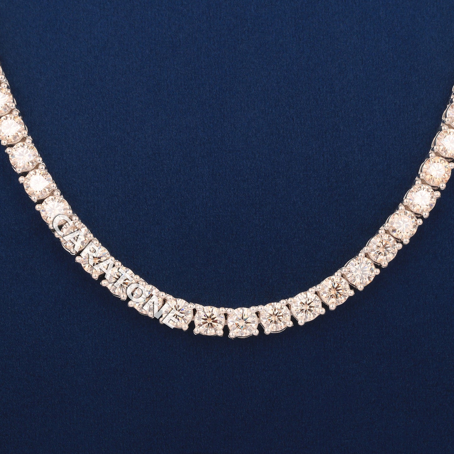 VVS Diamond Tennis Chain 20 Inch 5 mm White Gold Iced Out Urban Royal Jewelry