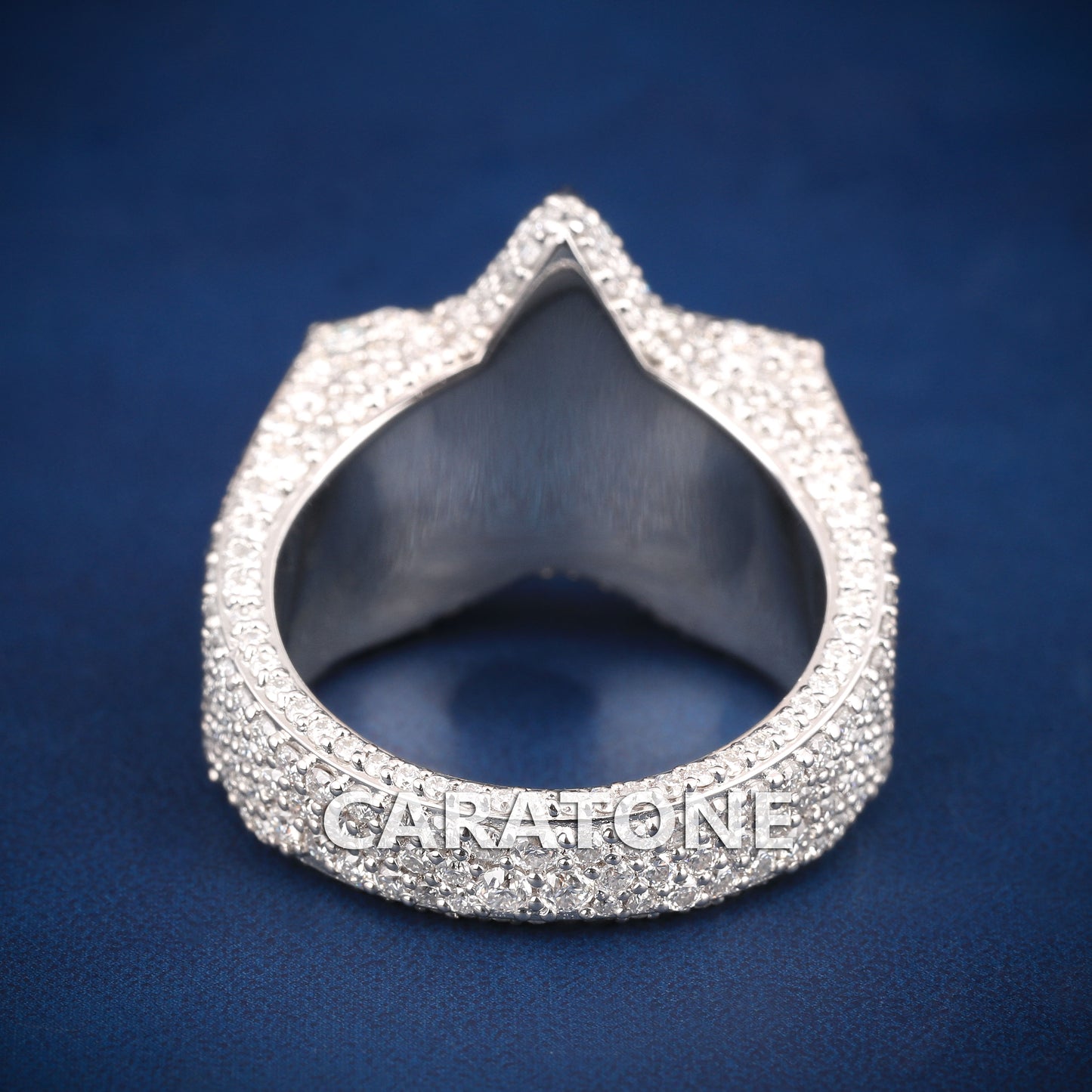 Full white hip hop star ring d vvs clarity diamonds