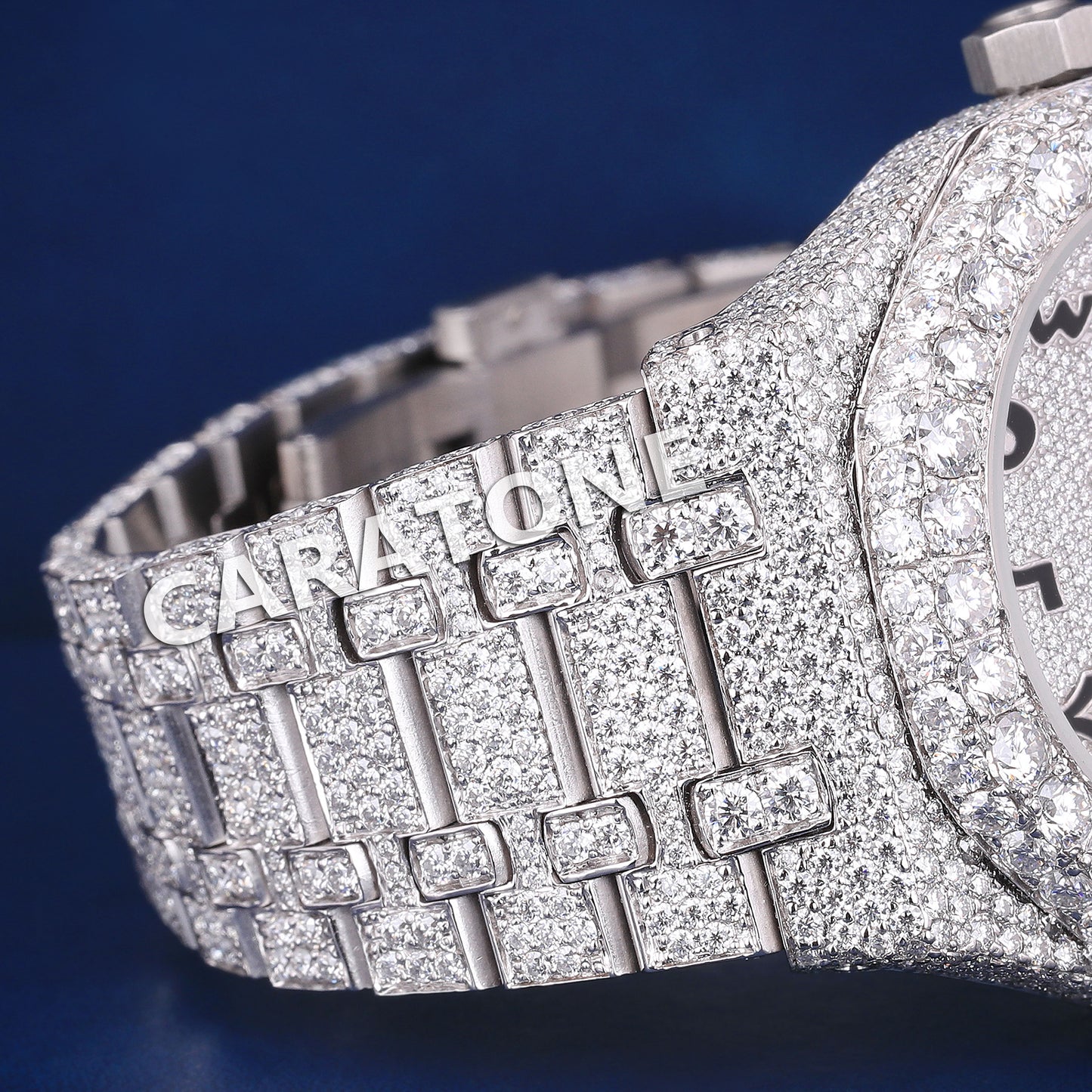 Full White Arabic Dial Diamond Watch Most Expensive Luxury Watches in the World in Iced Out SIlver Rapper Watches