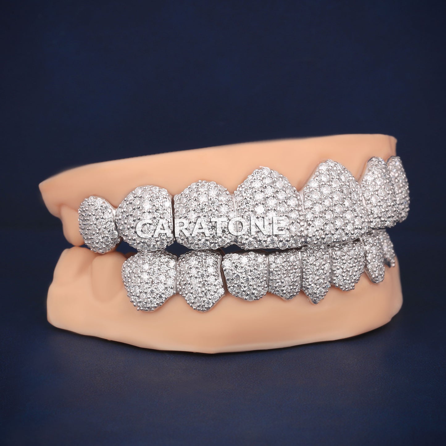 Custom Iced Out 925 Sterling Silver Diamond Teeth Most Expensive Celebrity Grillz
