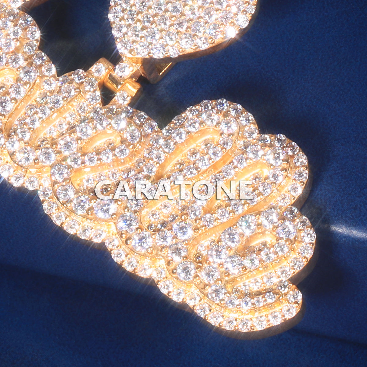 Custom Iced Out Adore Me Script Name Hip Hop Pendant with Lab Grown Diamonds